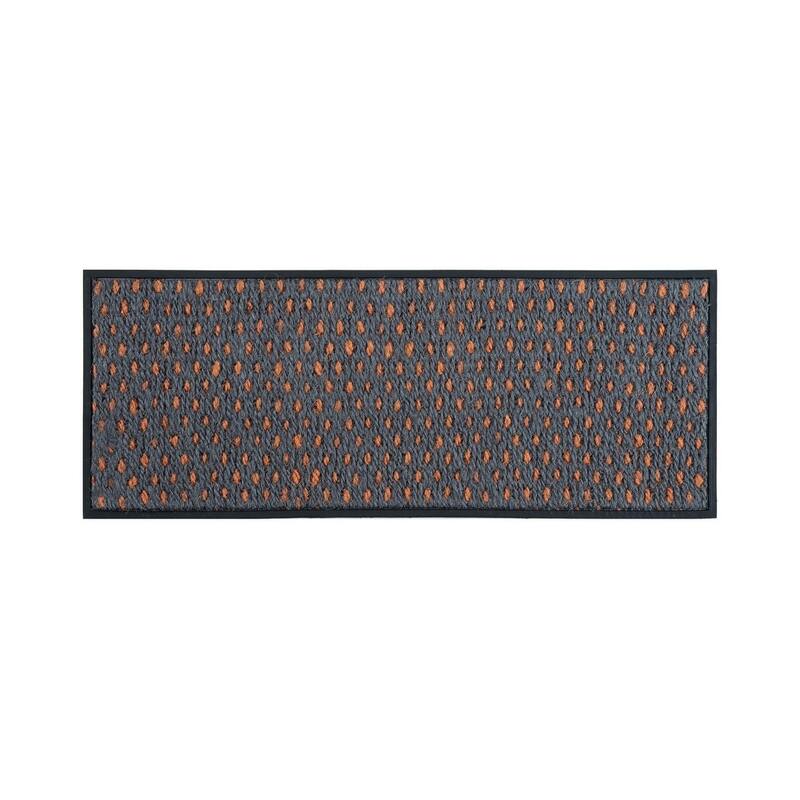 Natural and Recycled Rubber Boot Tray with Gray and Orange Coir Insert
