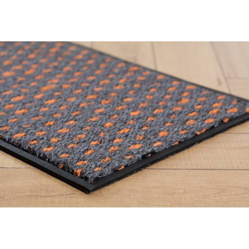 Natural and Recycled Rubber Boot Tray with Gray and Orange Coir Insert