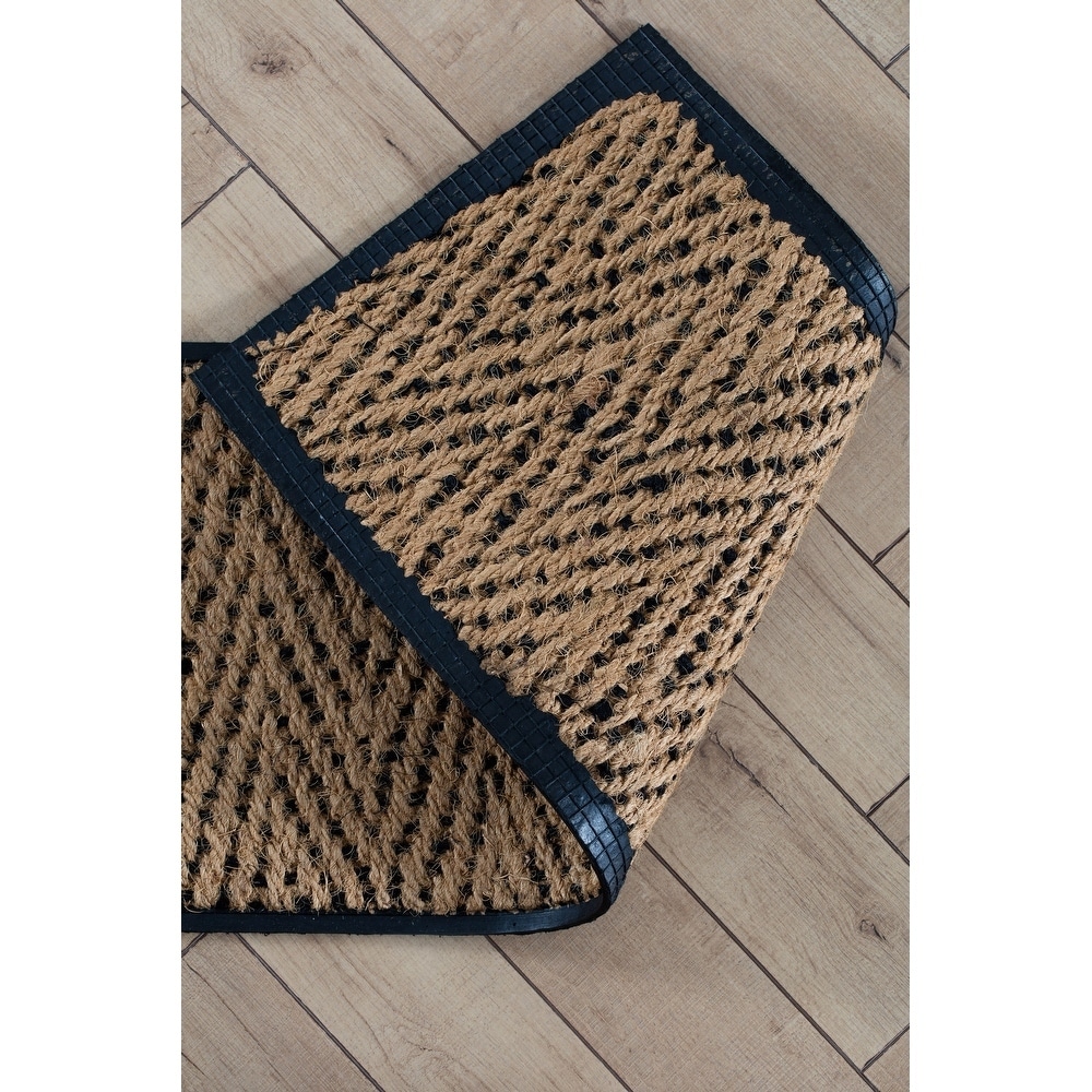 Natural and Recycled Rubber Boot Tray with Tan and Blue Coir Insert - On  Sale - Bed Bath & Beyond - 29641024