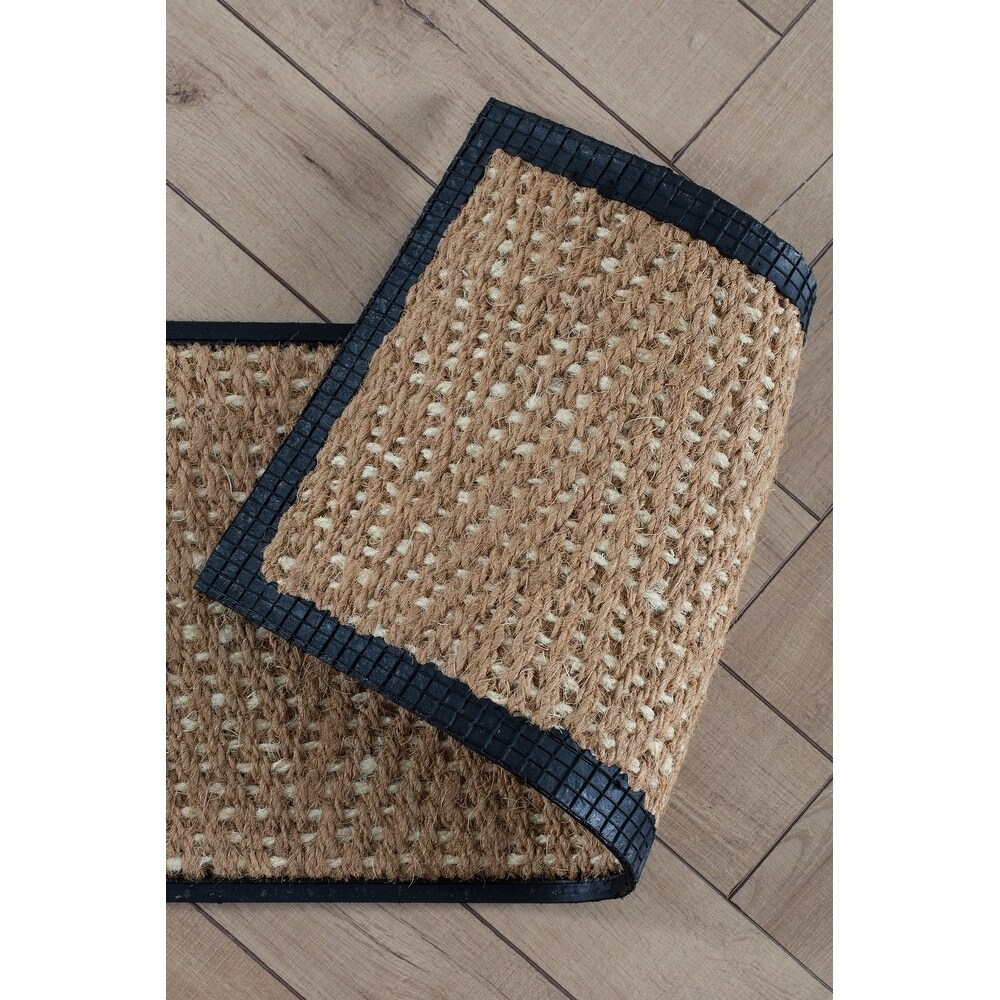 Natural and Recycled Rubber Boot Tray with Tan and Blue Coir Insert - On  Sale - Bed Bath & Beyond - 29641024