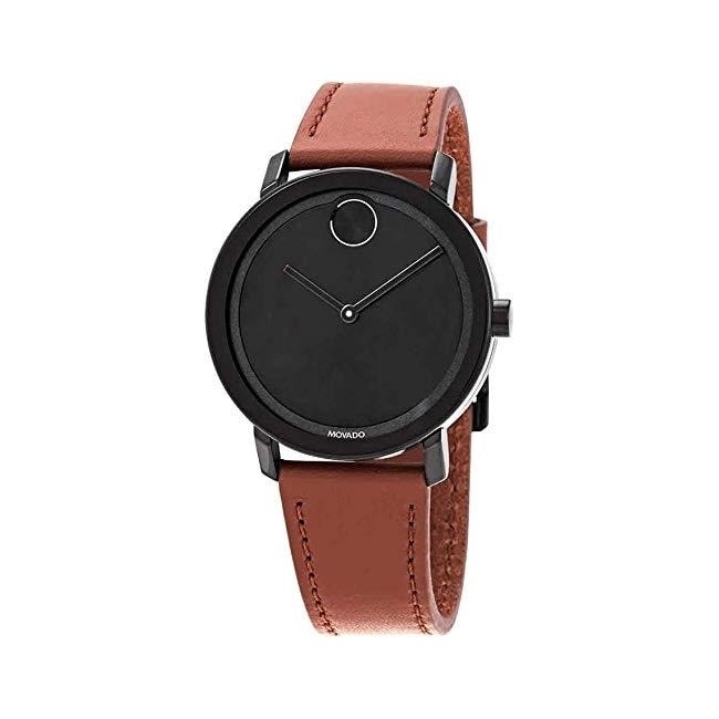 Movado men's swiss bold cognac Clearance