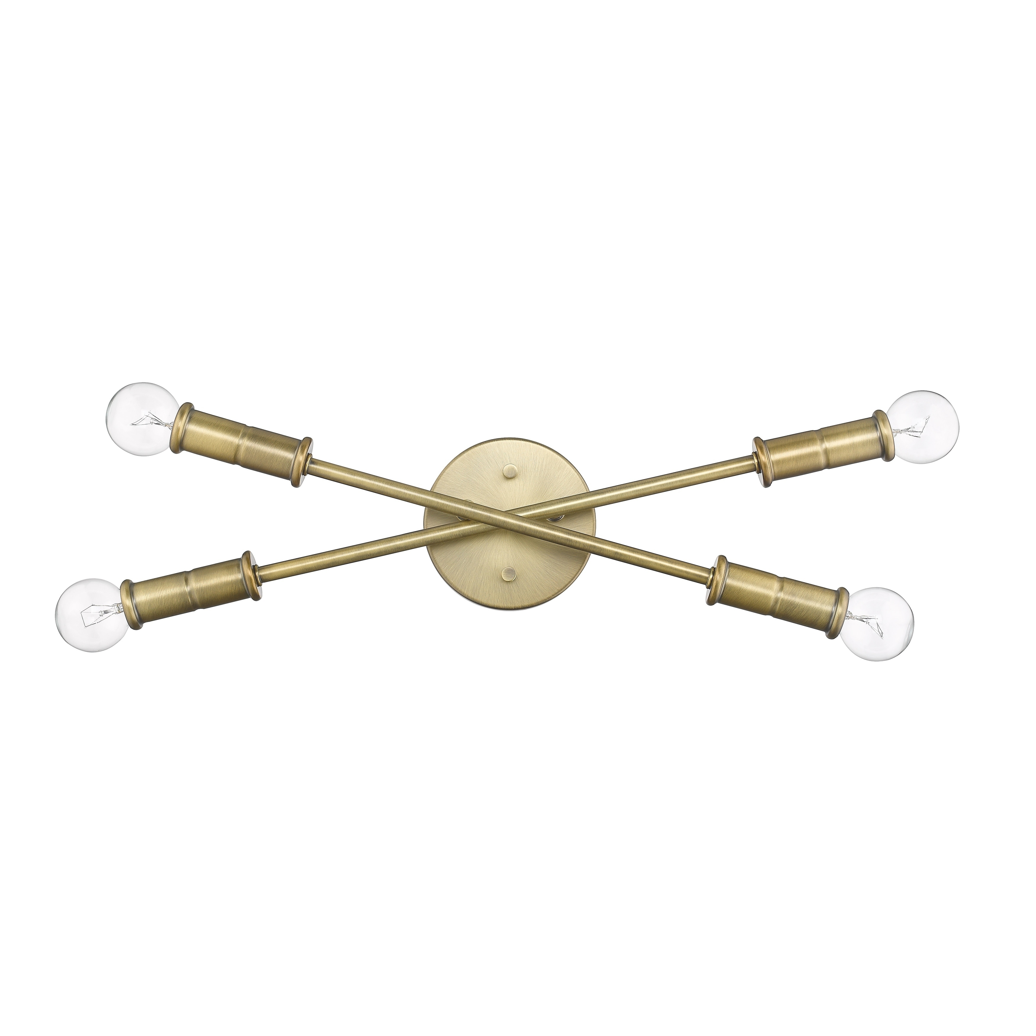 Carson Carrington Taringstorp Small Antique Brass Bulb Vanity or Sconce Mirror Light - Antique Brass