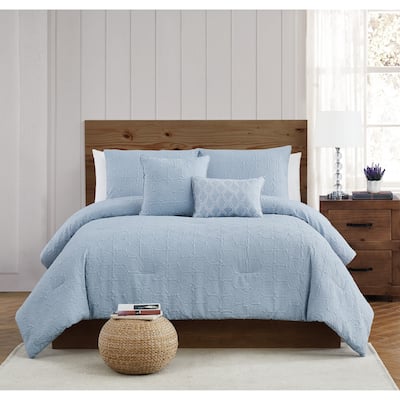 Style 212 Daisy Textured 5 Piece Comforter Set