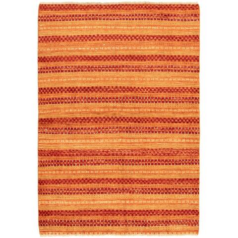 Hand-knotted Peshawar Ziegler Copper, Red Wool Rug