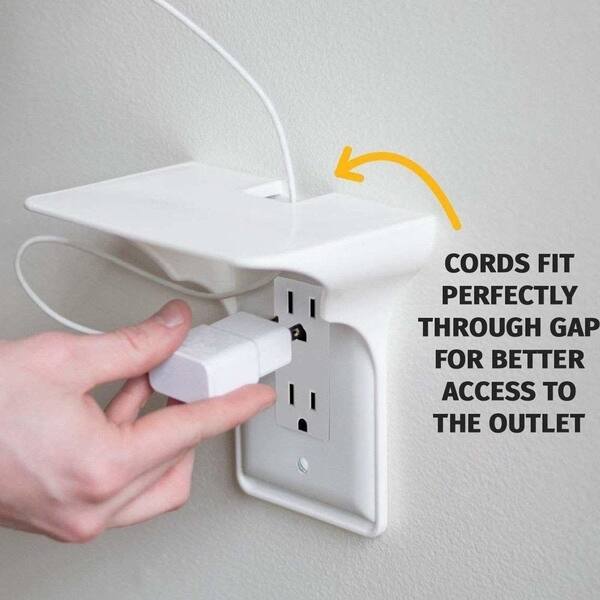 Shop Wall Outlet Shelf Space Saving With Cable Channel For