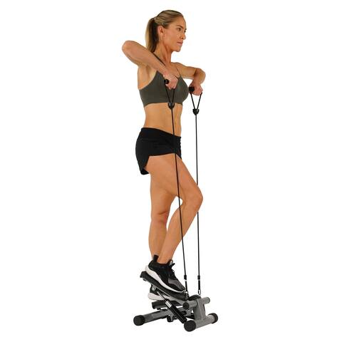 Mini Stepper with Resistance Bands - Black