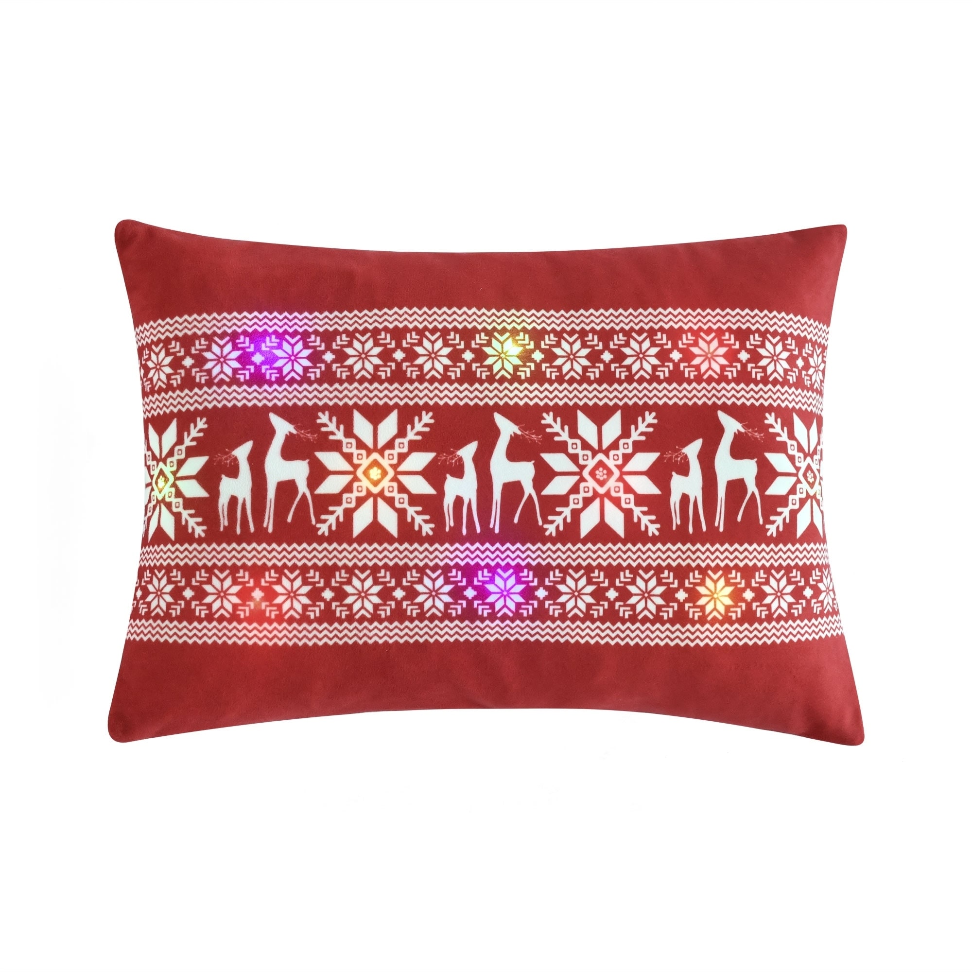 Shop Lush Decor Snowflake Reindeers Led Light Decorative Throw