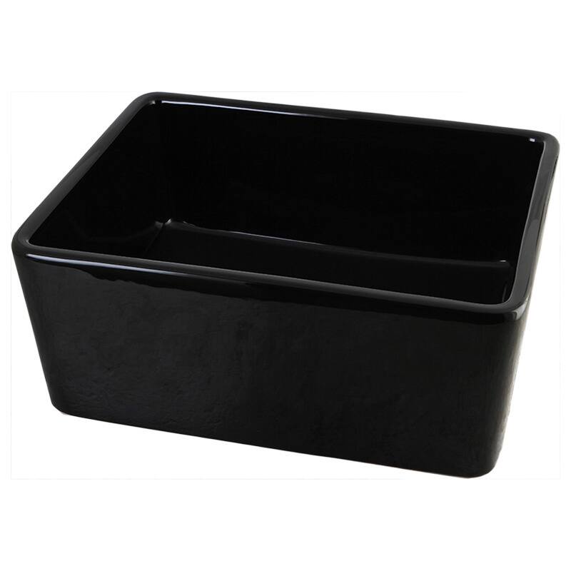 Rectangular Vessel Black Lavatory Sink