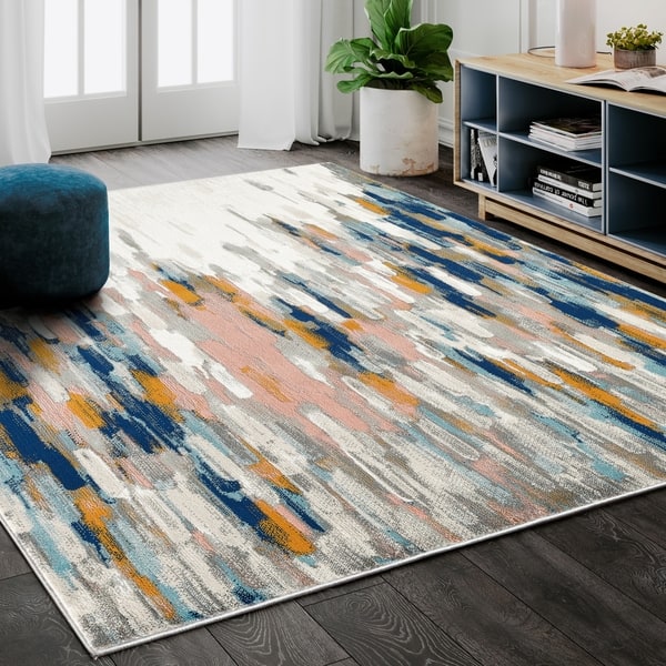slide 2 of 9, Abani Porto Contemporary Abstract Area Rug