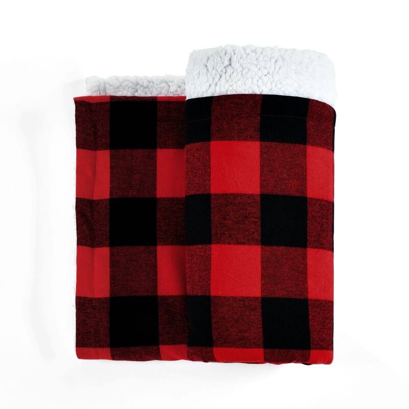 Lush Decor Woven Buffalo Check Box-Throw-Dec Pillow 3 Piece Gift Set