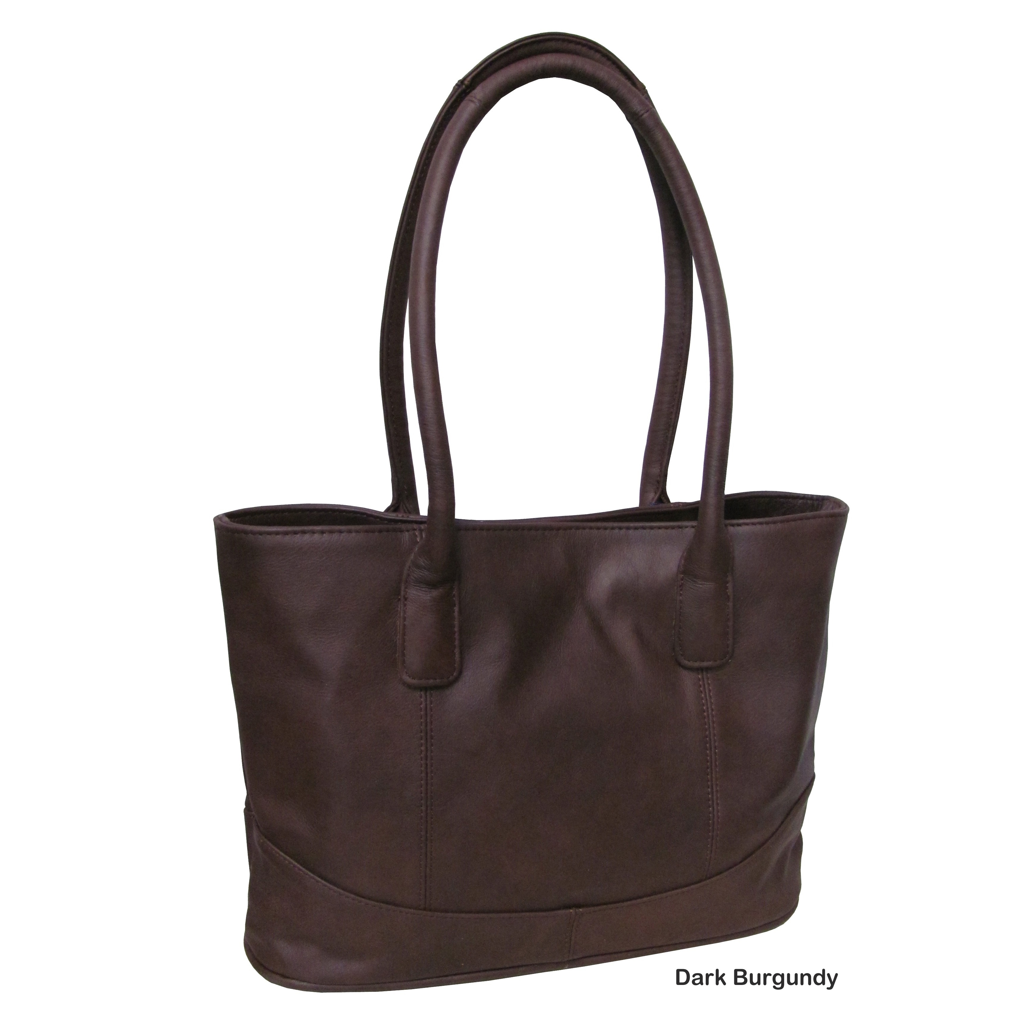 burgundy leather tote bag