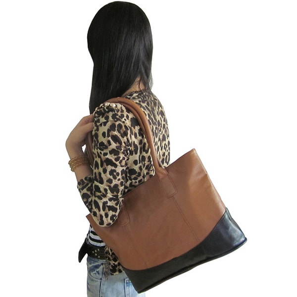 amerileather casual leather tote