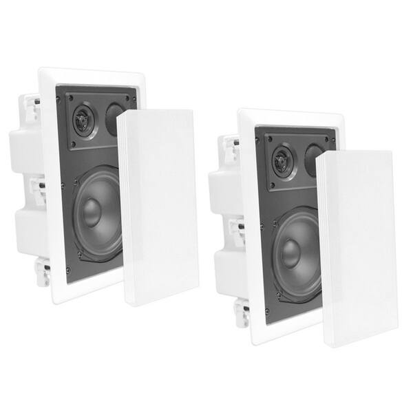 Pyle Pdiw87 In Wall In Ceiling Dual 8 0 Enclosed Speaker Systems 2 Way Flush Mount Stereo Speakers Pair