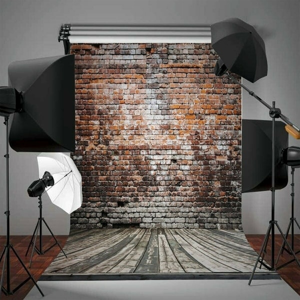 Photography Backdrop Studio Photo Prop 5' x 7' Vintage Brick Wall On