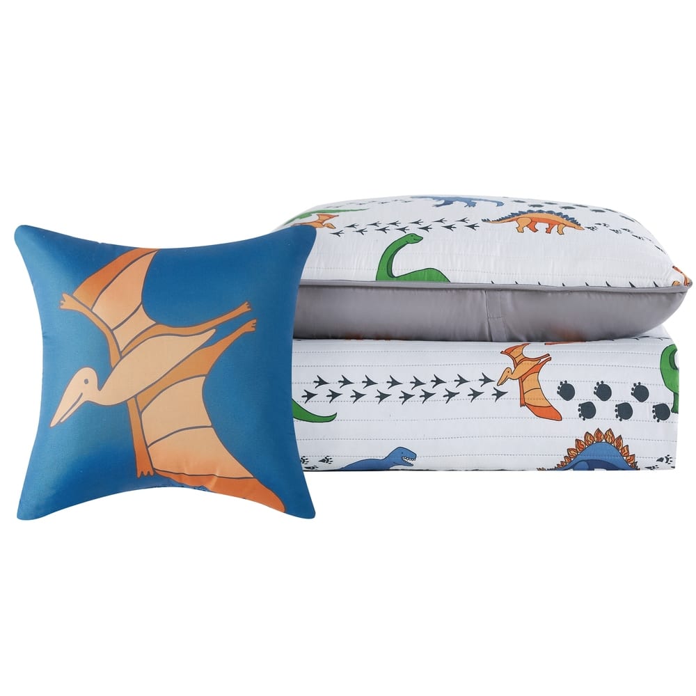 My World Dino Tracks 4 Piece Quilt Set