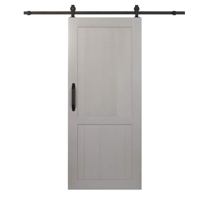Millbrooke PVC 36-inch x 84-inch H-style Barn Door Kit Satin Silver - N/A