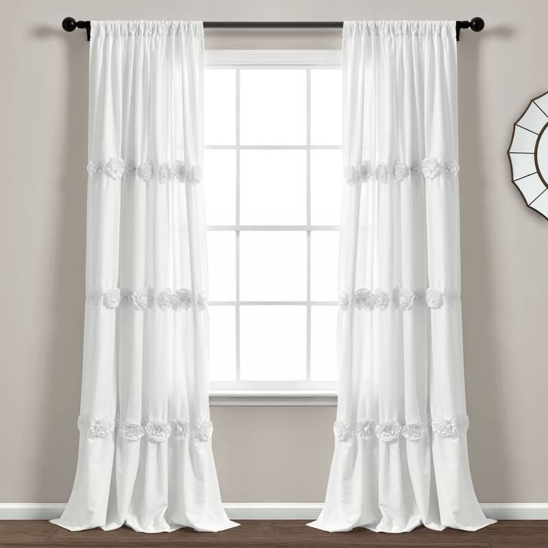 Lush Decor Darla Window Curtain Single Panel - 84" x 40" - 84" x 40"