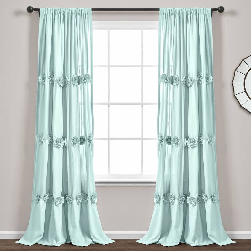 Lush Decor Darla Window Curtain Single Panel - 84" x 40" - 84" x 40"