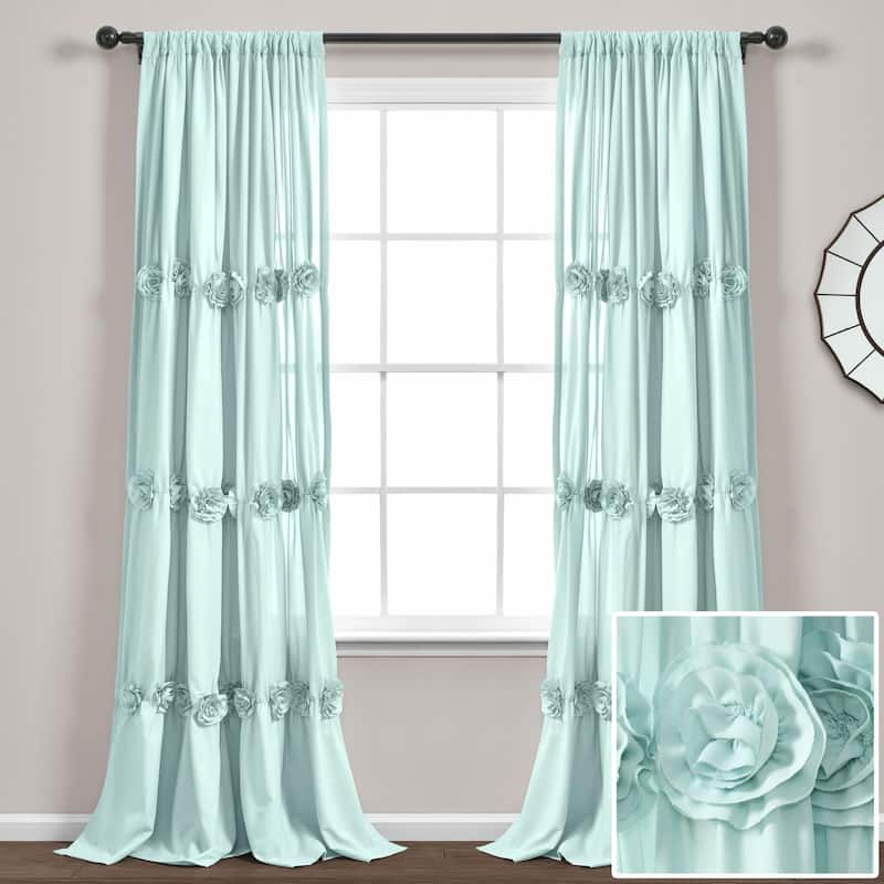 Lush Decor Darla Window Curtain Single Panel - 84" x 40" - 84" x 40"