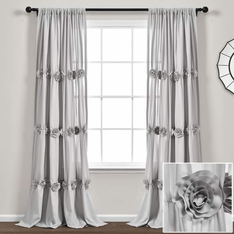 Lush Decor Darla Window Curtain Single Panel - 84" x 40" - 84" x 40"