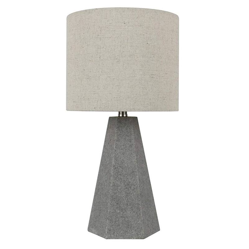 Carbon Loft Michalski Natural Stone Table Lamp, 15.5 Inch Tall - Bed 