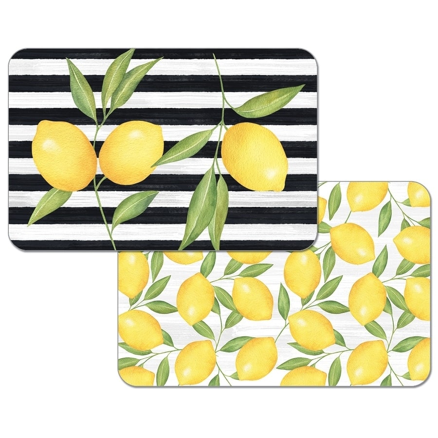 Reversible Wipe-clean Plastic Placemats Set of 4 - Jardin de Citron