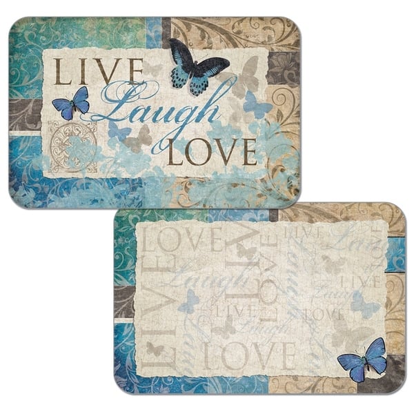 Reversible Wipeclean Plastic Placemats Set of 4 Live Laugh Love