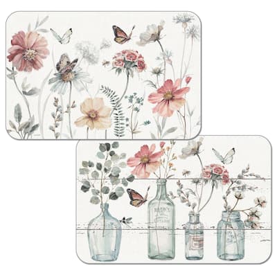 Reversible Wipe-clean Plastic Placemats Set of 4 - A Country Weekend