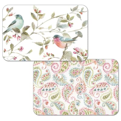 Reversible Wipe-clean Plastic Placemats Set of 4 - Beautiful Romance