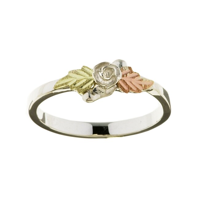 Black Hills Gold and Silver Rose Ring   11147616  