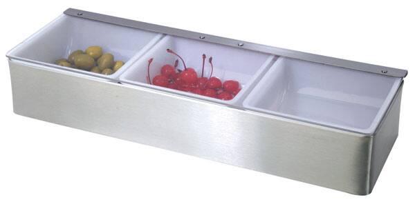 Stainless Steel 3-compartment Condiment Dispenser