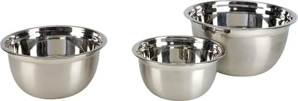 Stainless Steel Mixing Bowls (Set of 3) - Silver