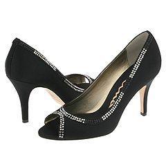 Nina Fudge LS Black Luster Satin Nina Heels