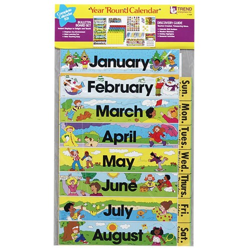 Year Round Calendar Bulletin Board Set 149 Piece Set 17 x22 Free 