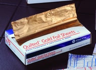 Pactiv Gold Foil Wrap Sheets 9" x 10 3/4" (case pack of 2400) Pactiv Preparation Tools