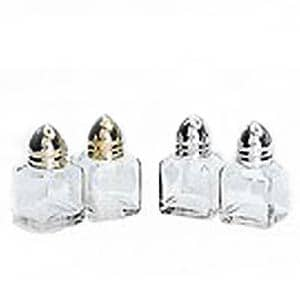 Adcraft 1/2 oz. Mini Cube Salt & Pepper Shakers (case of 24 