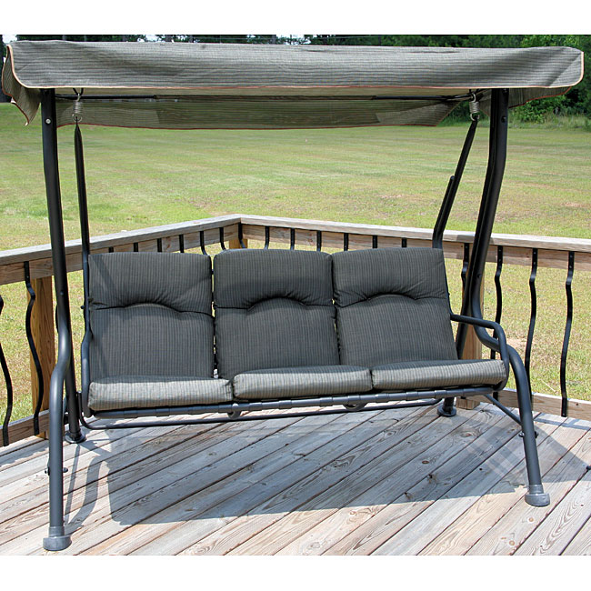 Tan Three seater Patio Swing  