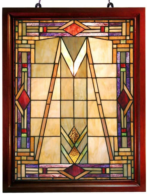 Tiffany style Mission Glass Window Panel  