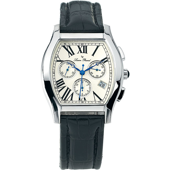 Lucien Piccard Mens Tonneau Ivory Dial Watch   Shopping