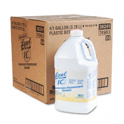 Lysol Brand I.c. Quaternary Disinfectant Cleaner  Gallon Bottle (pack Of 4)