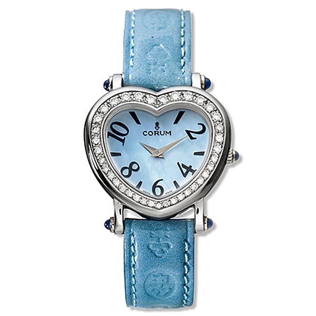 Corum Heart Womens Blue Quartz Watch  