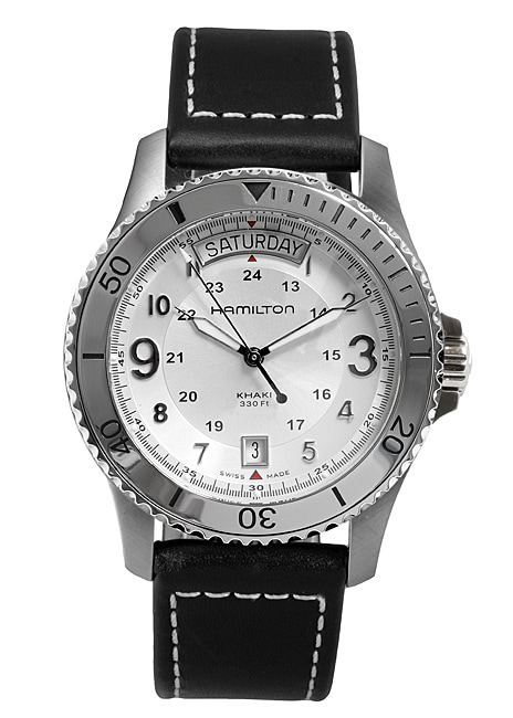 Hamilton Khaki King Scuba Mens Black Strap Watch  