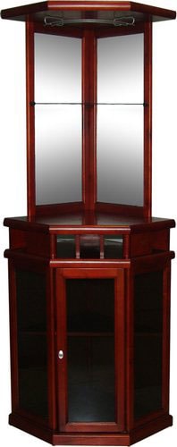 Mahogany Finish Corner Bar  