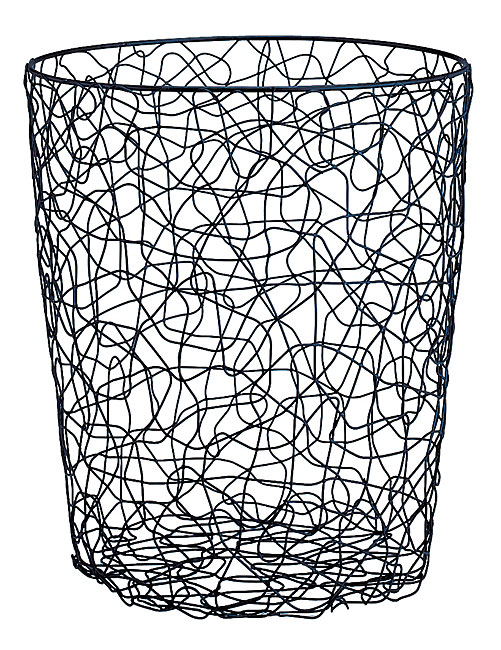 Wire Chaos Round Wastebasket  