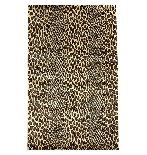 Hand-tufted Bagambari Leopard Print Wool Rug (5' x 8')