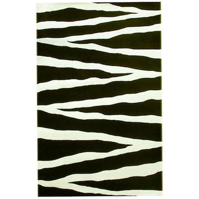Hand-tufted Zebra Stripe Wool Rug (5' x 8')