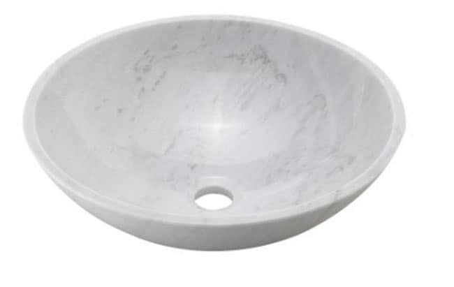 DeNovo Smokey Grey Marble Vessel Sink Set DeNovo Bathroom Sinks
