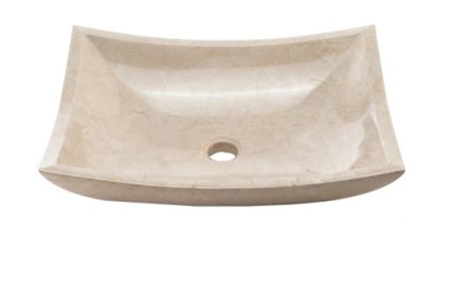 DeNovo Cream Marfil Deep Rectangular Stone Vessel Sink - Free Shipping ...