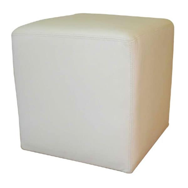 Monte Carlo White Leather Cube  