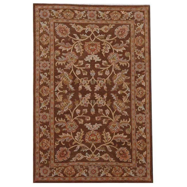 Hand tufted Oriental Brown Wool Rug (8 x 106)